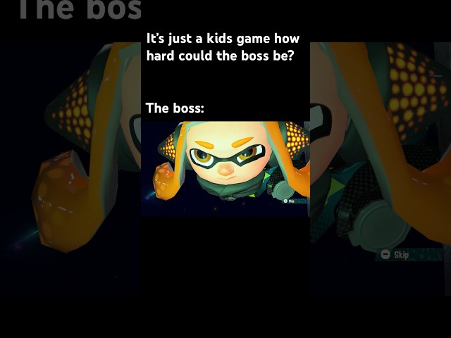 It’s just a kids game how hard could the boss be? #splatoon #splatfest #splatoon2 #splatoon3 #shorts