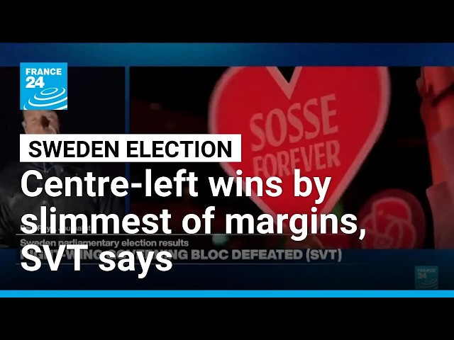 Sweden's centre-left opposition wins election, SVT says • FRANCE 24 English