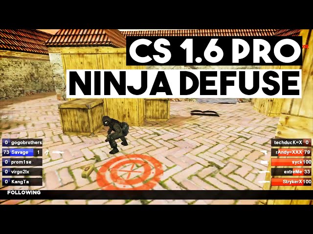 NINJA DEFUSE PRO MOMENTS IN CS 1.6