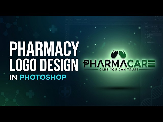 How to create pharmacy logo design in photoshop | photoshop tutorial 2026