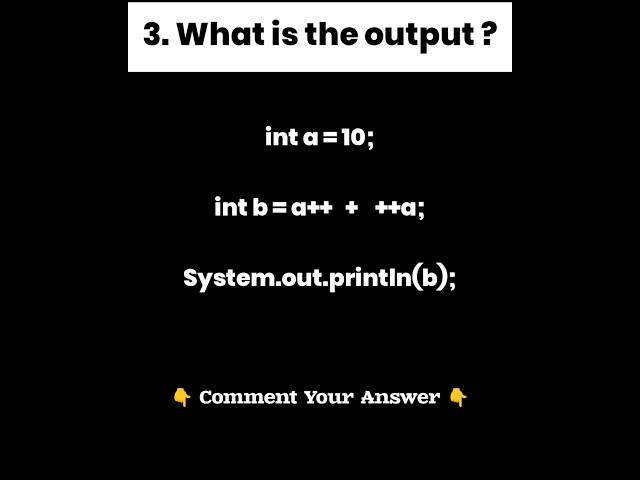 What is the output? #shorts #java #coding #programming #developer