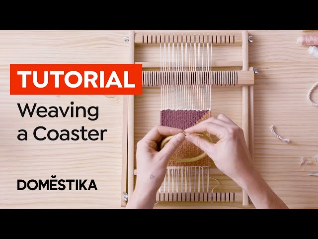 WEAVING TUTORIAL: How to MAKE a Simple COASTER on a FRAME LOOM with Marion Weymes| Domestika English