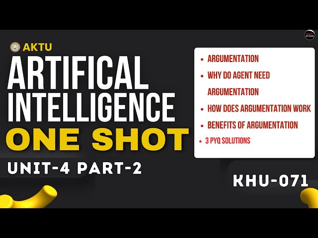Artificial Intelligence  | Unit-4 Part-2 | KHU-071 | AI Aktu PYQ | Aktu Exams | 4th Year B-Tech