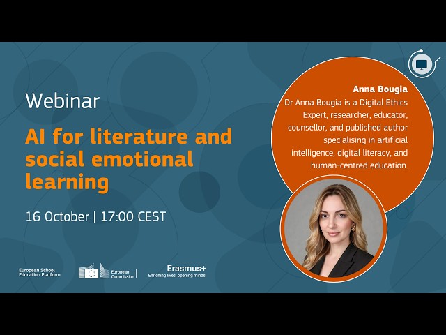 European Commission webinar on empathetic AI for literature and social emotional learning (SEL)