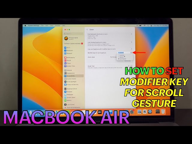 How to Set Modifier Key for Scroll Gesture on MACBOOK AIR