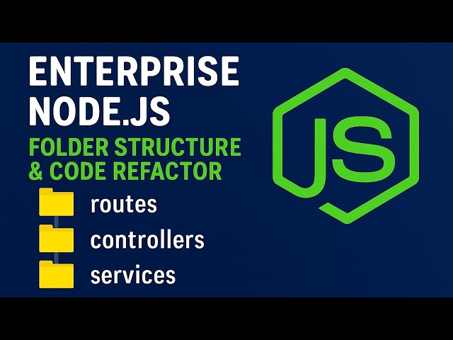 2.0 Enterprise Node.js Refactor: Routes, Controllers, Services (Deep Guide) #nodejs #expressjs