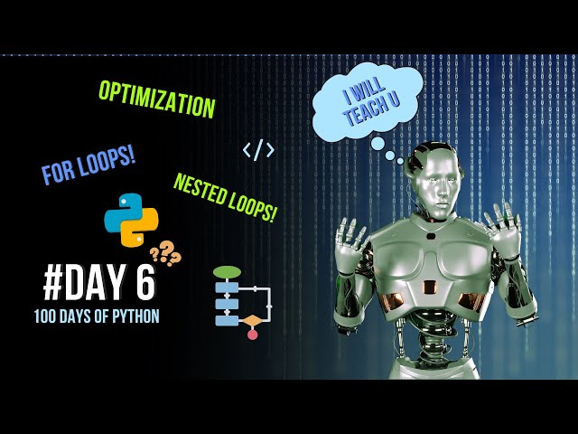 100 Days of Python - Day 6: Mastering For Loops and Nested Loops for Beginners!