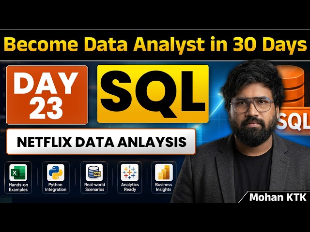 Day 23: Analyze Netflix Data Using SQL | Complete Portfolio Project by Mohan KTK