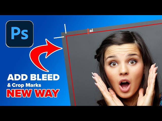 How to Add Bleed & Crop Marks in Photoshop - NEW WAY!