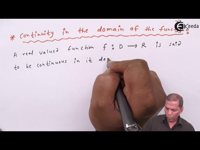 Continuity in the Domain of the Function - Continuity - Mathematics Class 12