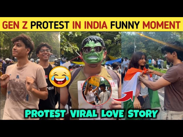 Gen z Protest In India Funny Moments😂| Protest Viral Video| Gen z Protest Core| Gen z Protest Meme
