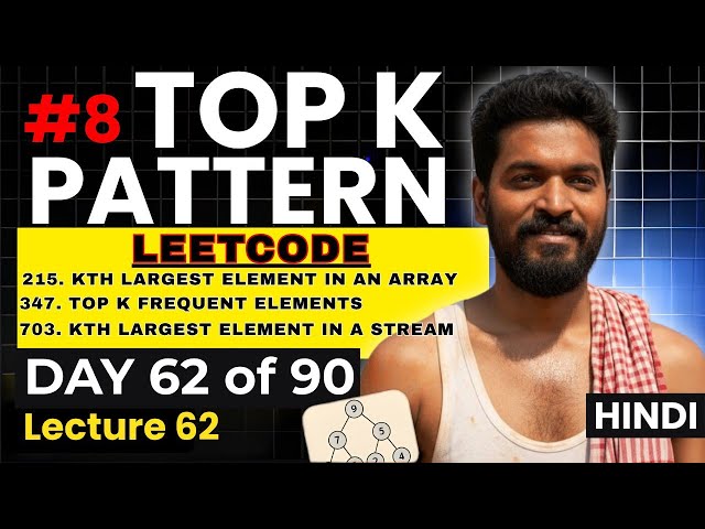 Day 62/90 |⚡🚀 Master Top K Problems in One Shot | Top K Elements Pattern Explained 🔥  #8 #heap