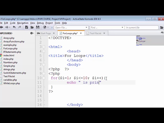 4. Building Blocks of PHP Continue - 4. For Loop