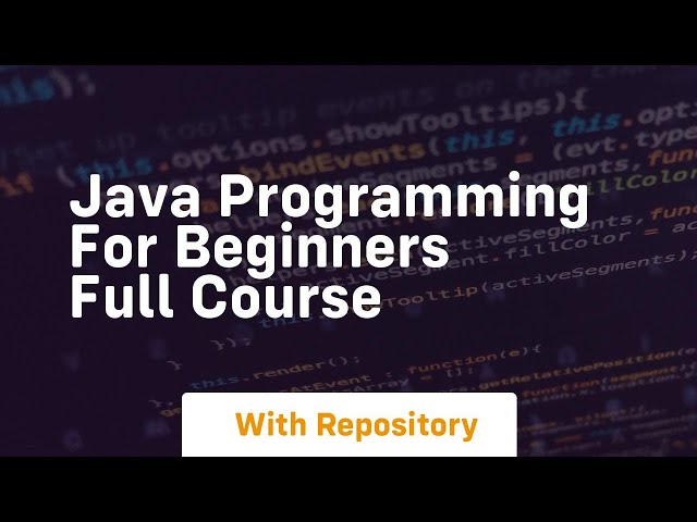 Java programming for beginners full course