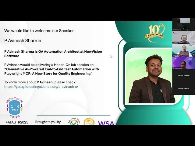 Playwright MCP: Generative AI for end-to-end test automation at #ATAGTR2025