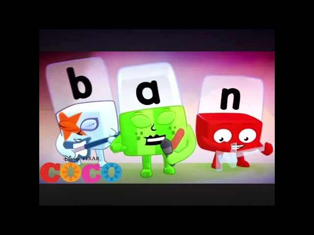 Pixar portrayed by alphablocks