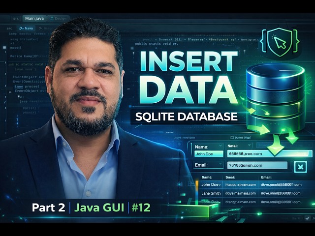Java Eclipse GUI Tutorial #12 | Insert Data into SQLite Database (Part 2)