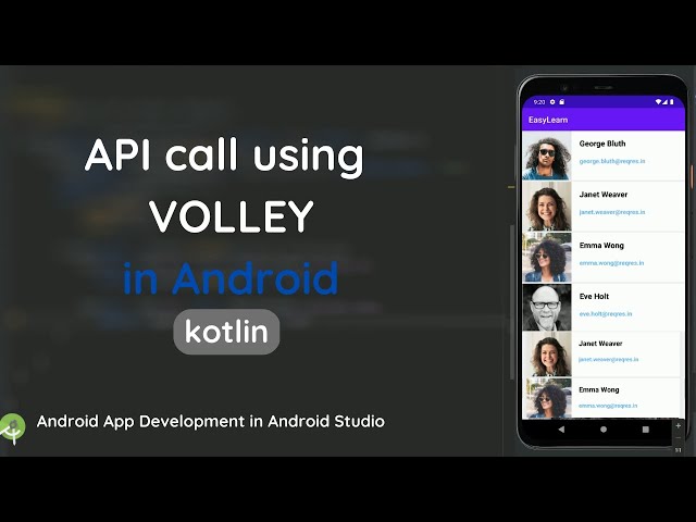 How to make API call in Android Studio | Volley & Recyclerview |  Android Development Tutorial