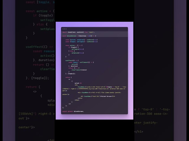 React Splash Screen Animation with Tailwind CSS | Source Code include
