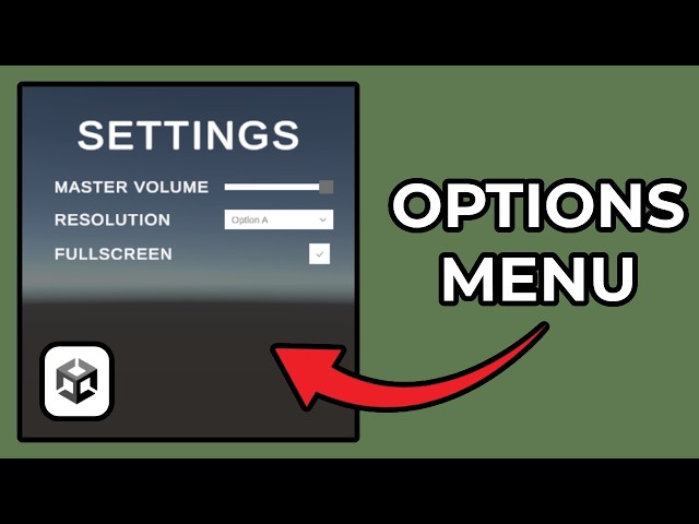 How To Make SETTINGS MENU In Unity 6
