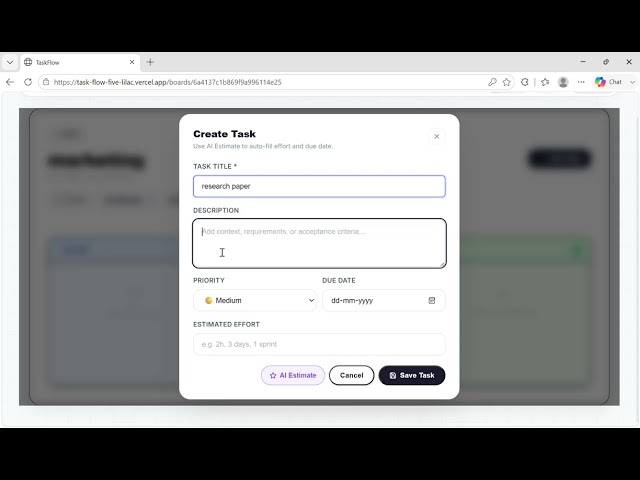 taskflow fullStack project