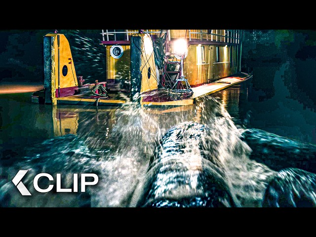 Ancient Predator Attacks Boat Scene - BEWARE BOIÚNA (2026) Jessica Rothe, Logan Marshall-Green