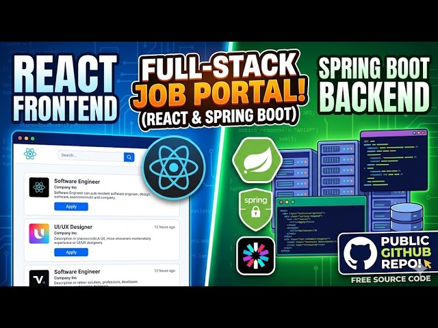 Open Sourcing My Full-Stack Job Portal! (React, Spring Boot, JWT) | Free GitHub Code