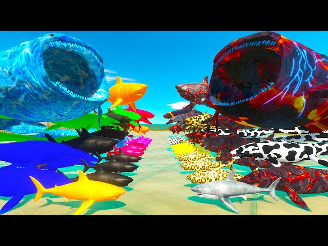 Biggest Sea Monsters FIGHT | Colorful Sea Monster Battle - Animal Revolt Battle Simulator