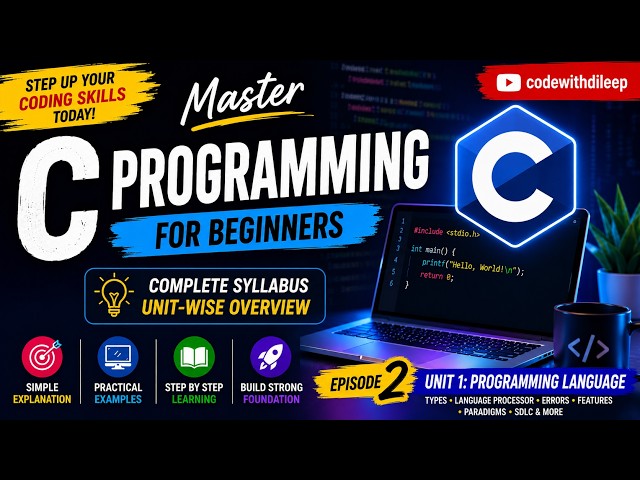C Programming Full Syllabus Overview | All 12 Units Explained