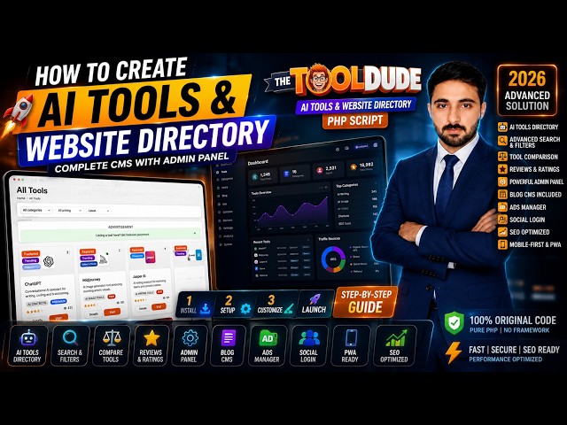 How to Create an AI Tools Directory Website in PHP (2026)  Full CMS Tutorial #mrdigitalceo