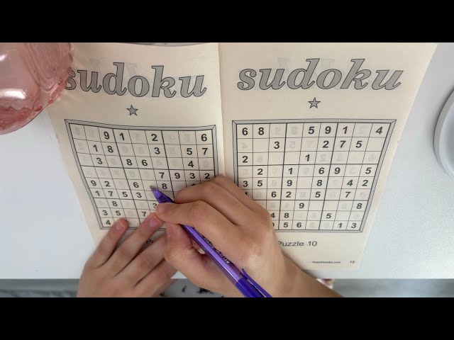 ASMR Relaxing Sudoku 🧩 Soft Whispers + Pen Sounds!! 📖