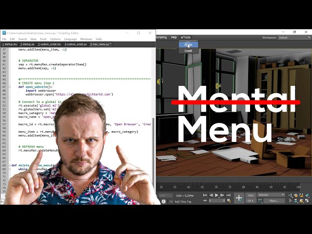 Create custom menu in 3ds Max (old and new) | Python 3ds Max #2