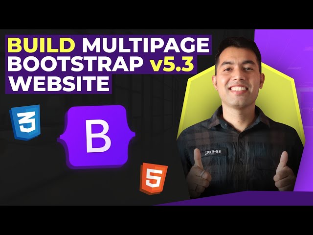 Complete Bootstrap v5.3 Tutorial in Hindi🔥Create Multipage Website using Bootstrap with Live Hosting
