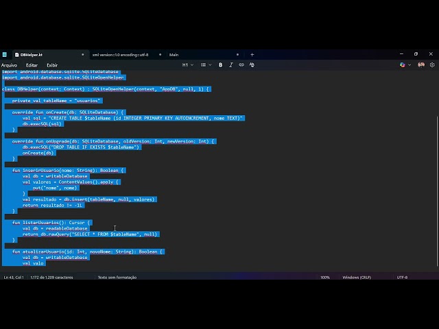 Insert SQLite Android Studio