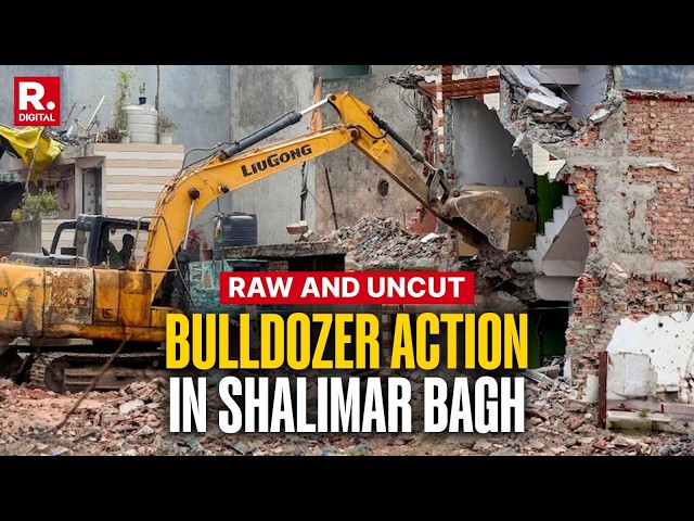 Shalimar Bagh Demolition Drive: Around 150 Structures Bulldozed | Delhi Bulldozer Video