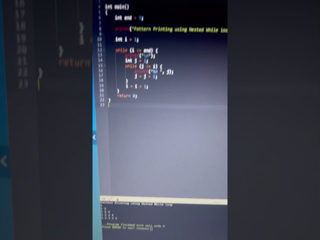 How to use a nested while loop | C Programming Language