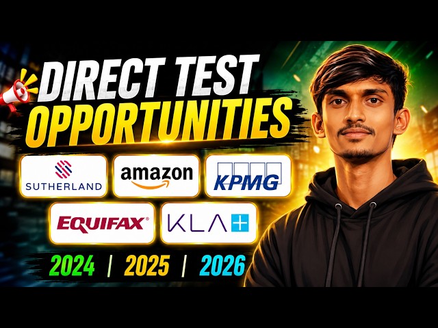 Sutherland, Amazon, KPMG, Equifax & KLA Hiring 2026 | Direct Test Opportunity 2026