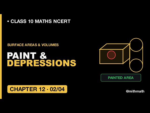 Ch 12 Lesson 2 Surface Area with Cavities & Depressions  Class 10 Maths | NCERT CBSE 2026 #pw #maths