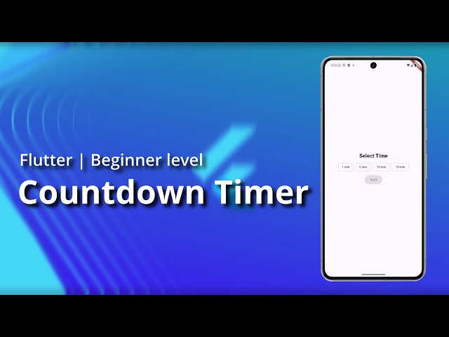 Flutter countdown timer App | Beginner Level | Pure Coding