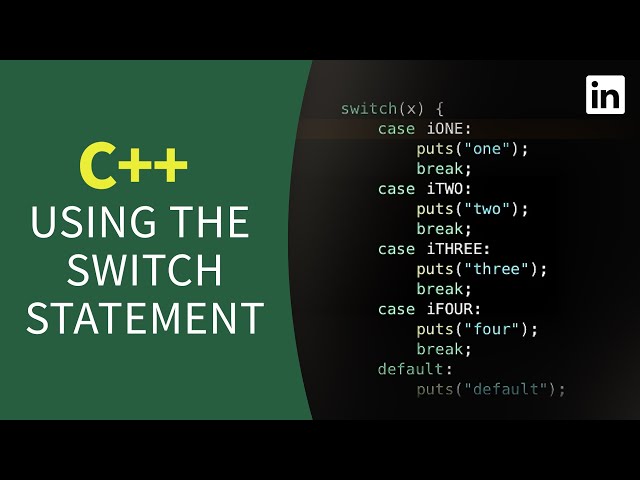 C++ Tutorial - Using the SWITCH STATEMENT