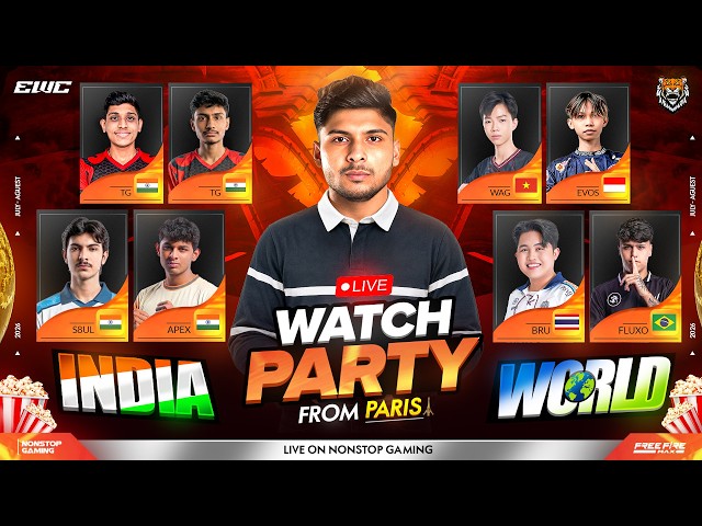 EWC GRP STAGE DAY-2 WATCH PARTY FROM PARIS 🤯 || Let's Gooo Team INDIA 🇮🇳      #nonstopgaming