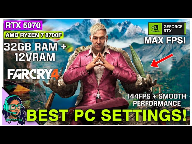 RTX 5070 | Ryzen 7 8700F | Far Cry 4 Benchmark – High Settings, 144FPS