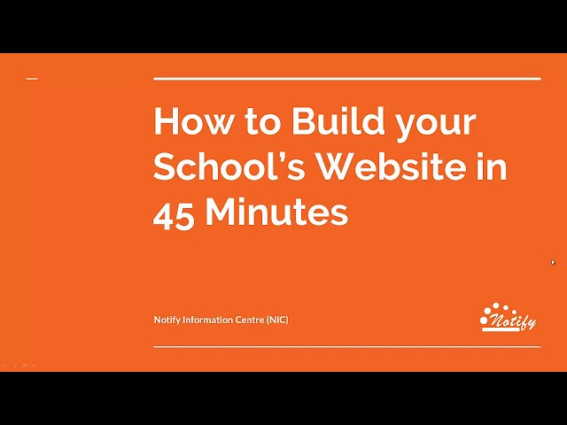 How to Build your School's Website in 45 Minutes - 01