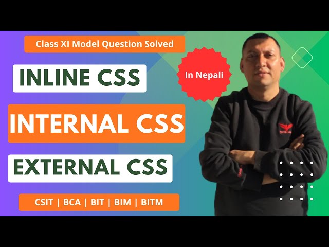 Types of CSS in HTML | Inline, Internal & External CSS Explained in Nepali