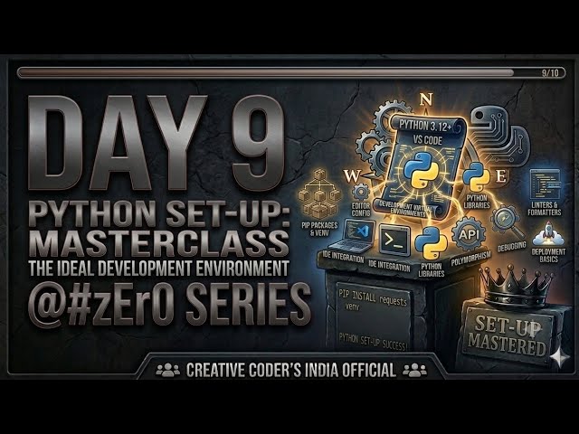 Day 9 of 120: Perfect Python Setup Guide | @#zErO Series 🐍