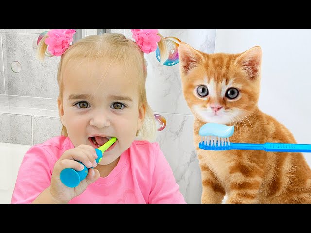 Alice y mamá aprenden y juegan con la rutina matutina