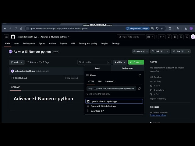 Clonación e un repositorio utilizando github y git bash