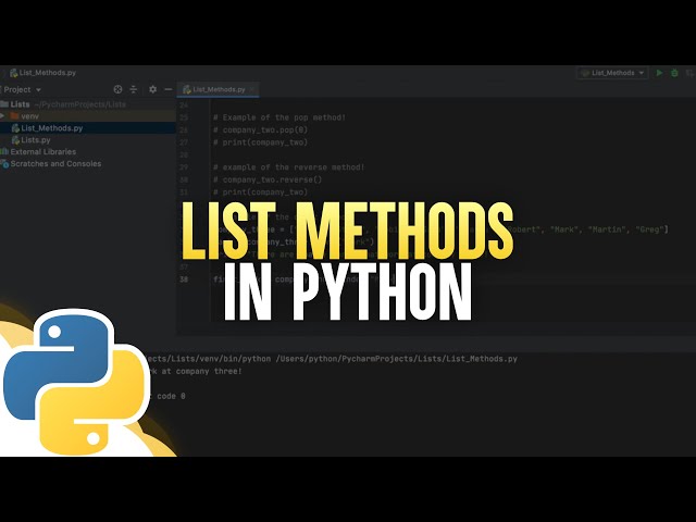 List Methods In Python