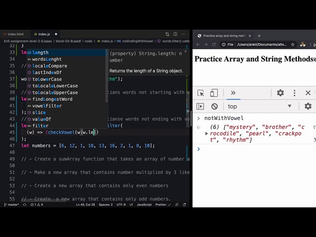 Assignment: Practice Array Methods in JavaScript