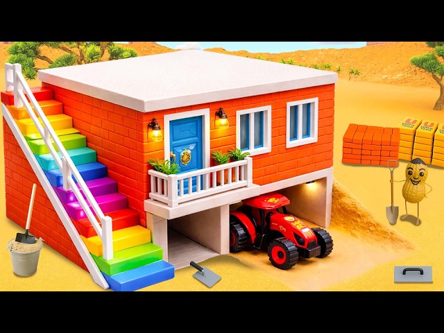 DIY Construction Science Project - Building a Modern Colorful Brick House